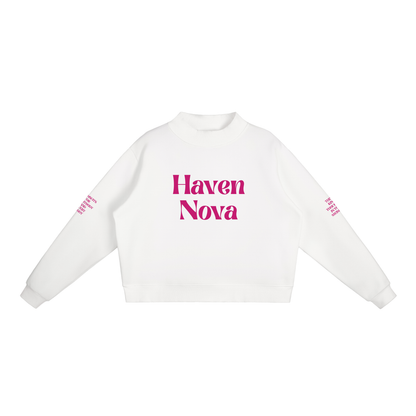 The Samantha Fleece Mock-Neck Crew Sweatshirt