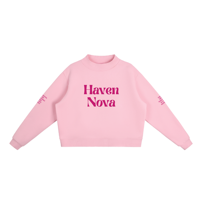 The Samantha Fleece Mock-Neck Crew Sweatshirt