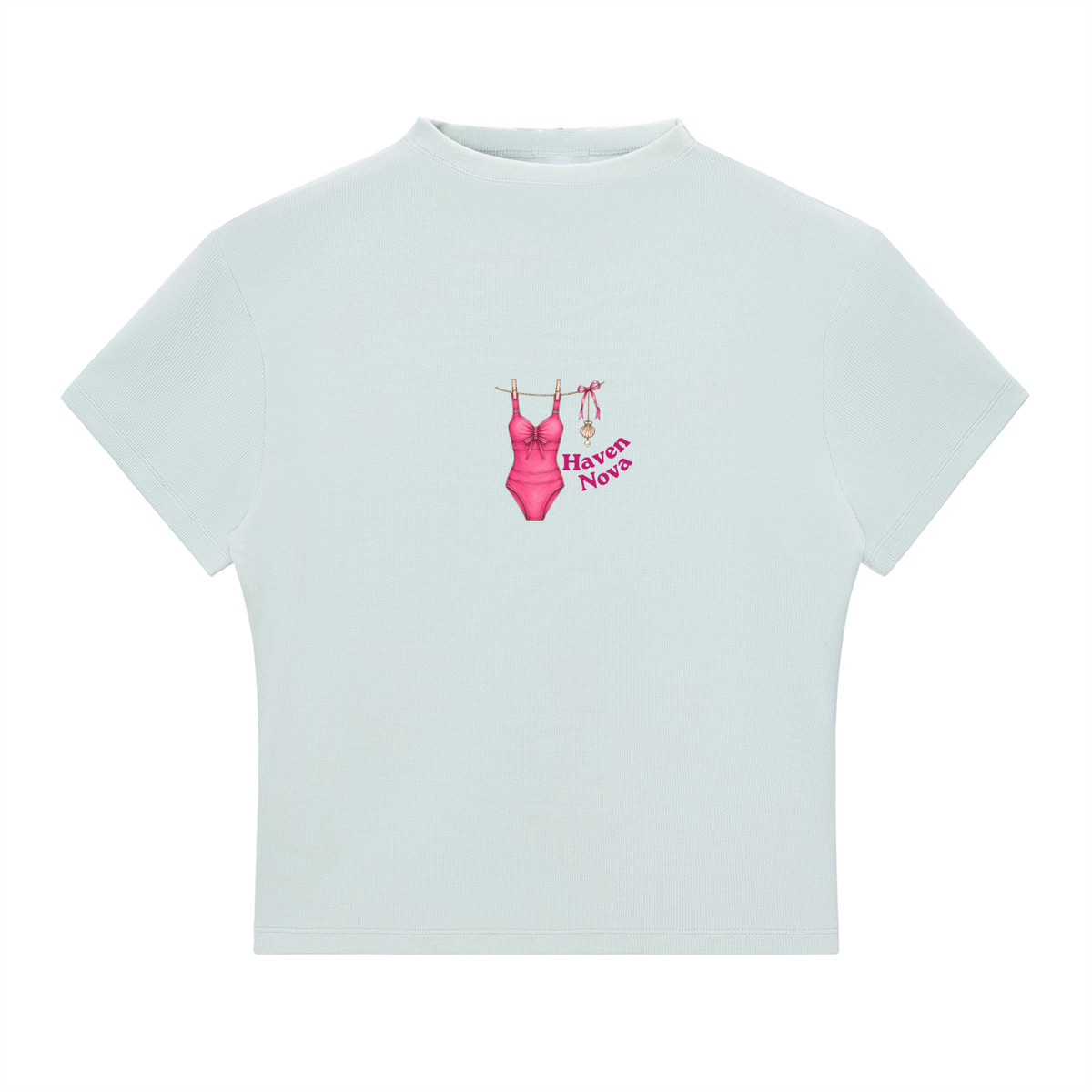 The Lucy Mock Neck Baby Tee