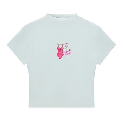 The Lucy Mock Neck Baby Tee