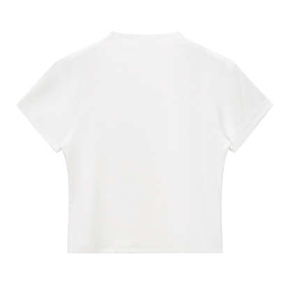 The Lucy Mock Neck Baby Tee