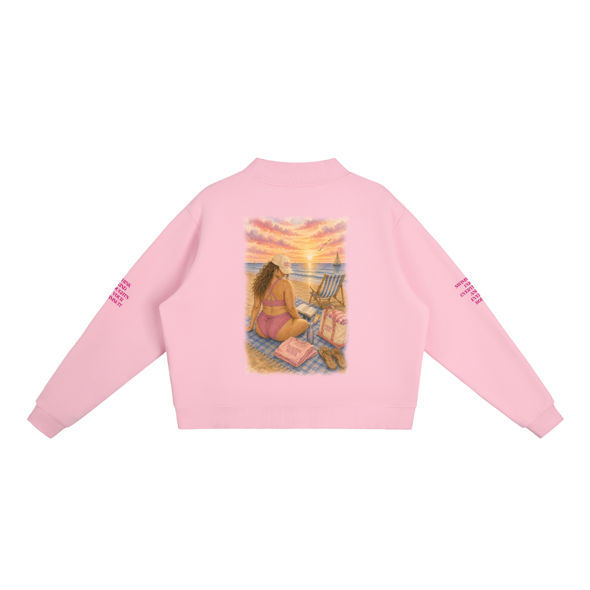 The Samantha Fleece Mock-Neck Crew Sweatshirt