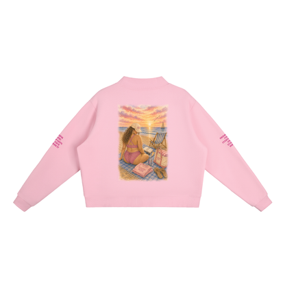 The Samantha Fleece Mock-Neck Crew Sweatshirt