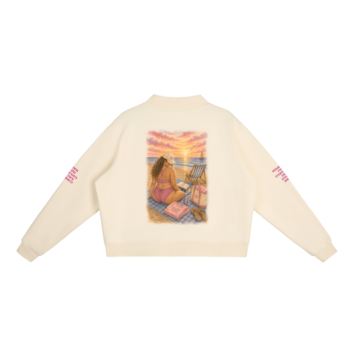 The Samantha Fleece Mock-Neck Crew Sweatshirt