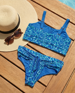 Blue/Sea Foam two piece bikini bathing suit back 41