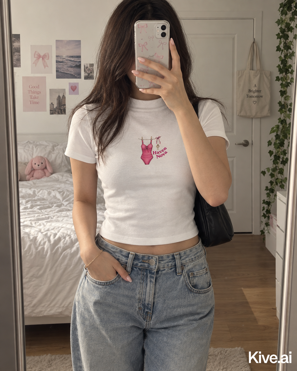 The Lucy Mock Neck Baby Tee