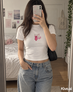 The Lucy Mock Neck Baby Tee 10