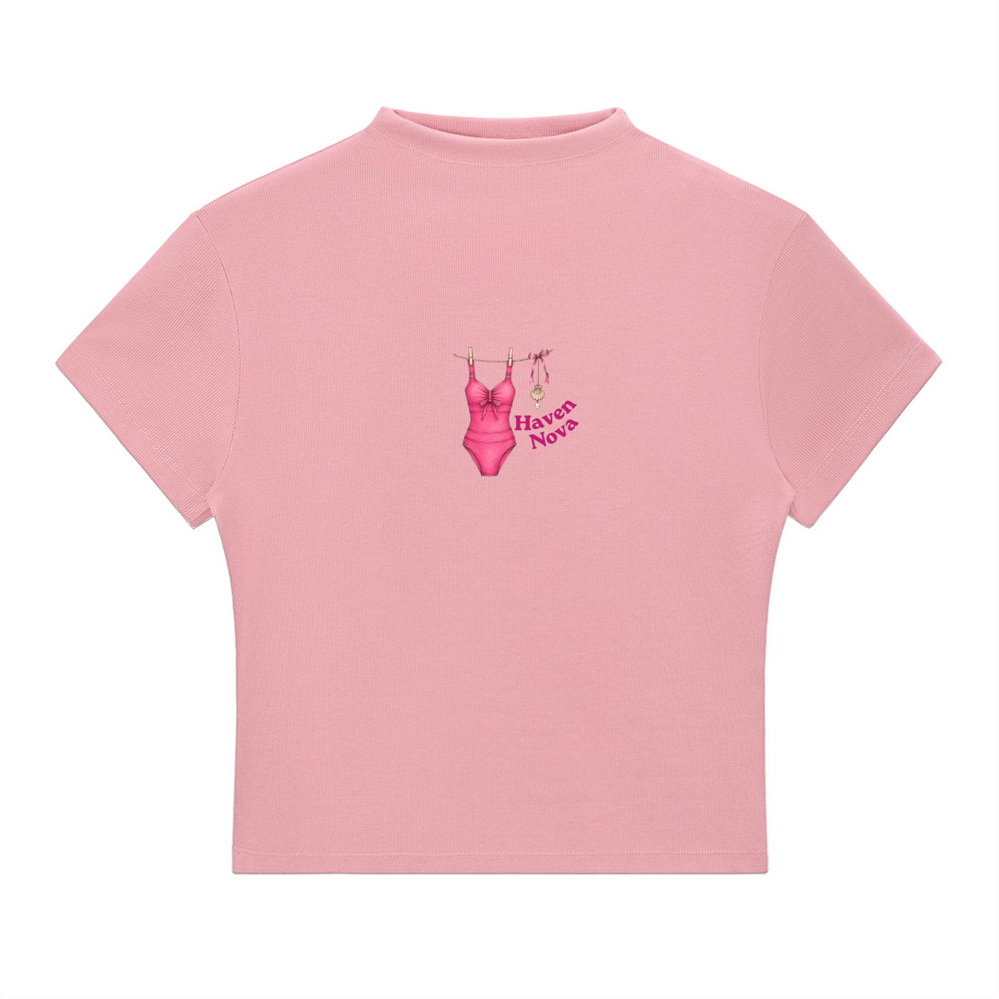 The Lucy Mock Neck Baby Tee