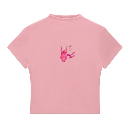 The Lucy Mock Neck Baby Tee