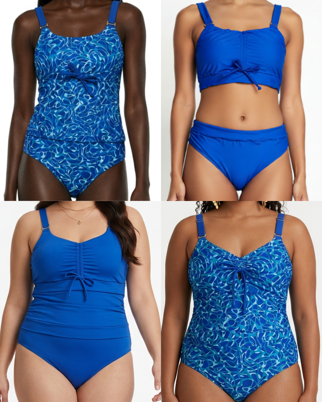 all in one blue/sea foam bathing suit