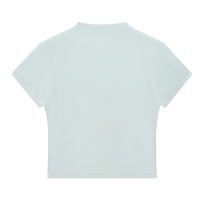 The Lucy Mock Neck Baby Tee