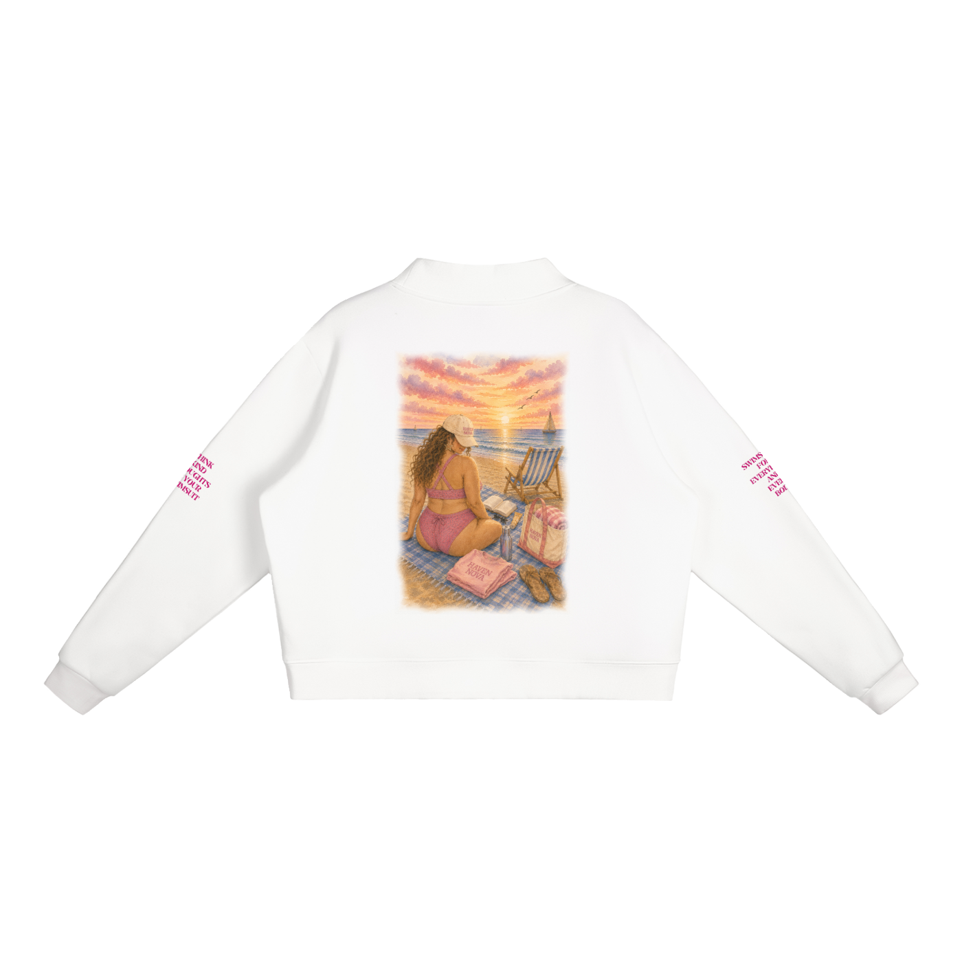 The Samantha Fleece Mock-Neck Crew Sweatshirt