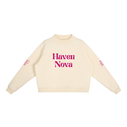 The Samantha Fleece Mock-Neck Crew Sweatshirt