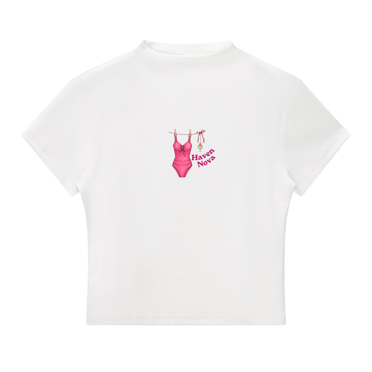 The Lucy Mock Neck Baby Tee
