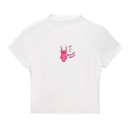 The Lucy Mock Neck Baby Tee