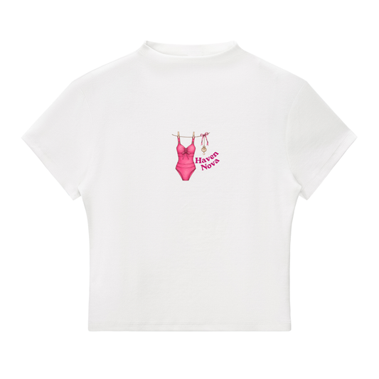 The Lucy Mock Neck Baby Tee