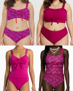 all in one pink/hydrangea bathing suit 3